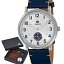 Reloj Marea con Esfera Blanca y Correa de Piel – Set con Cartera Marrón de Regalo